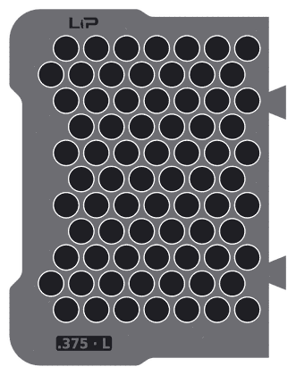 .375 · L insert half, top view