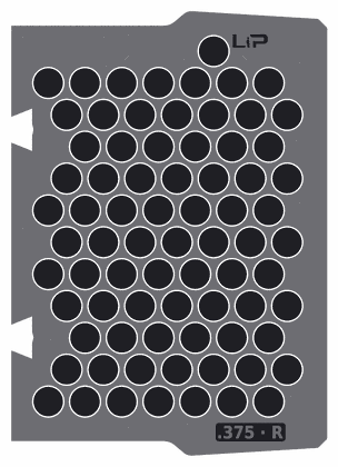 .375 · R insert half, top view