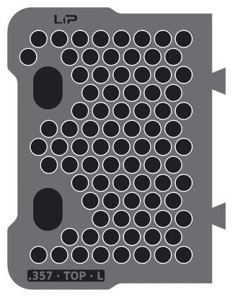 .357 · TOP · L insert half, top view