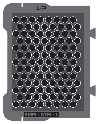 9MM · BTM · L insert half, top view