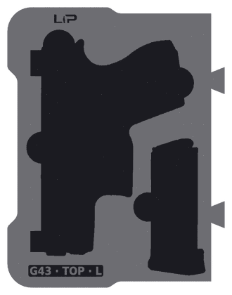 G43 · TOP · L insert half, top view