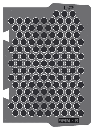 9MM · R insert half, top view